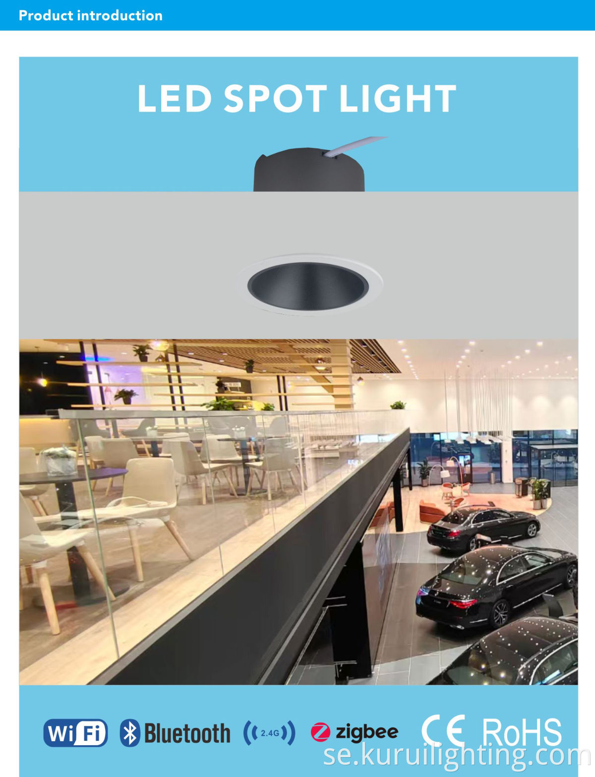 Super konkurrenskraftigt bra pris 10W icke-isolerad nedljus anti-bländ justerbar infälld hotellväggbricka COB LED-spotlight